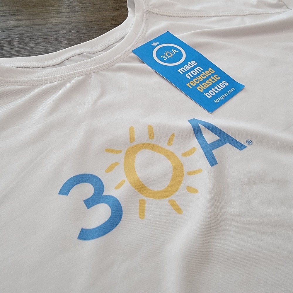 NEW** 30A Dumpster Diver T-Shirt Adult XXL- WHITE BEACH Recycled Plastic A14